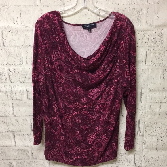 Jones New York Tops - Jones of New York Signature Woman wine colored top